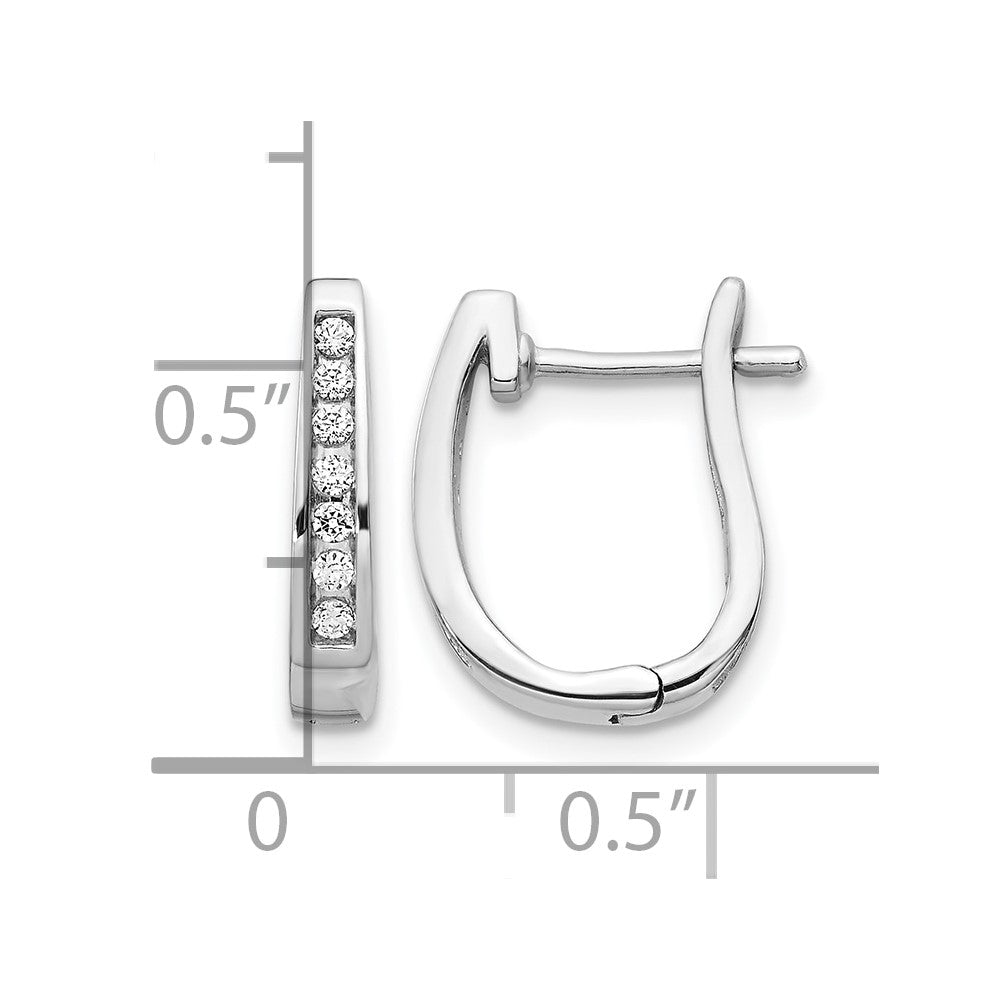 Diamond Hinged Hoop Earrings