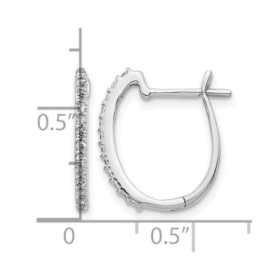 Diamond Hinged Hoop Earrings