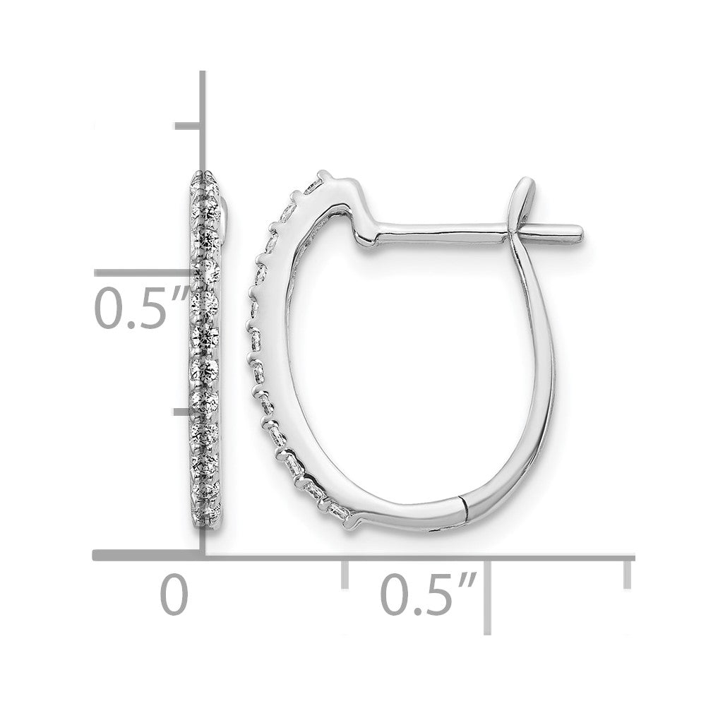Diamond Hinged Hoop Earrings