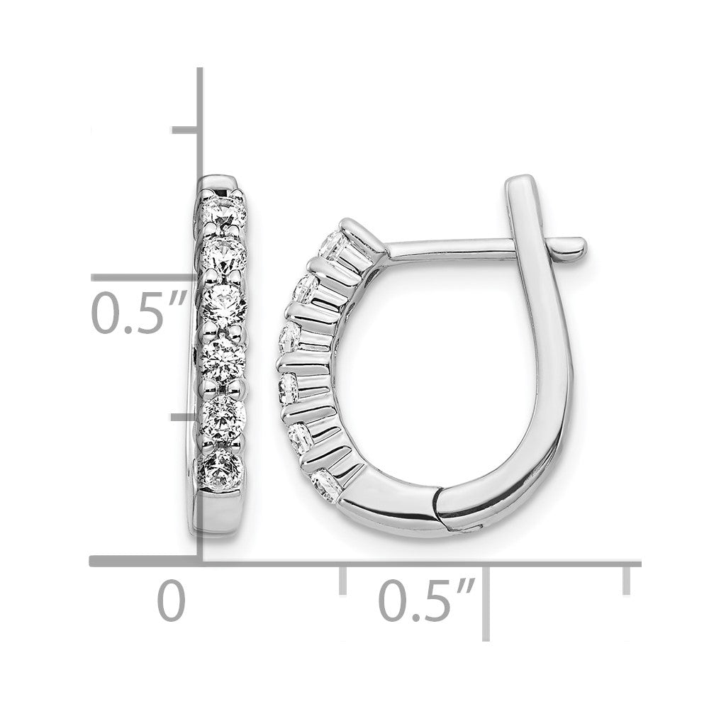 Diamond Hinged Hoop Earrings