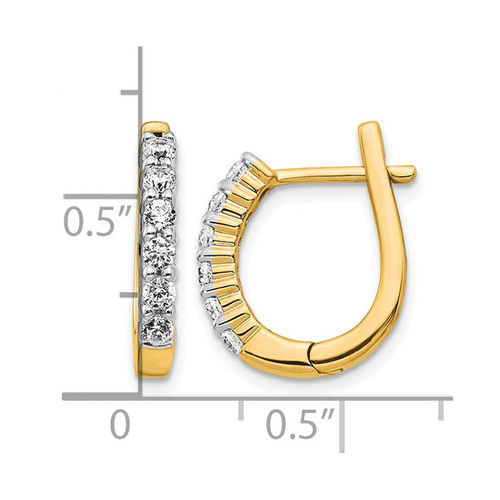 Diamond Hinged Hoop Earrings