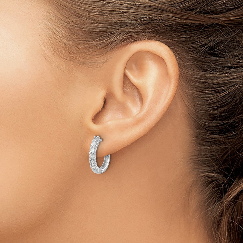 Diamond Hinged Hoop Earrings