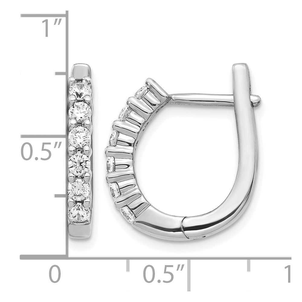 Diamond Hinged Hoop Earrings