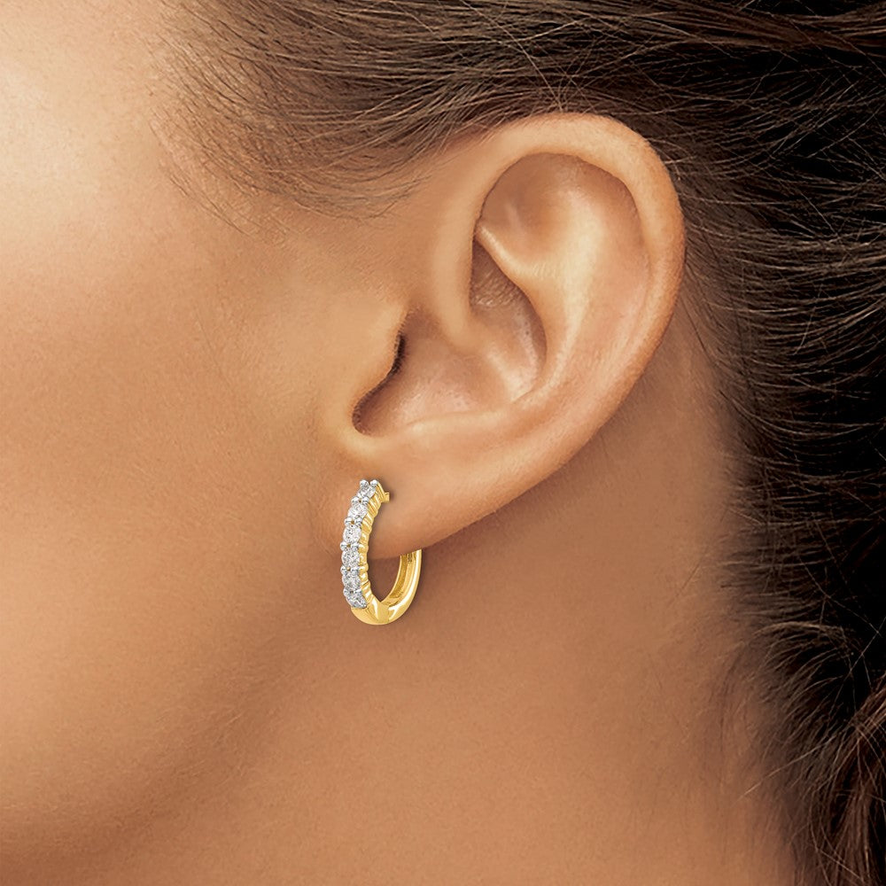 Diamond Hinged Hoop Earrings