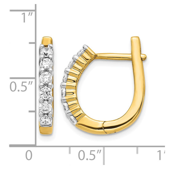 Diamond Hinged Hoop Earrings