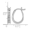 Diamond Oval Hinged Hoop Earrings