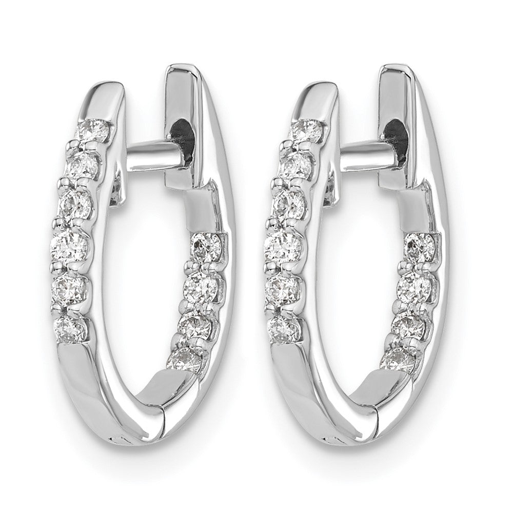 Diamond Hinged Hoop Earrings