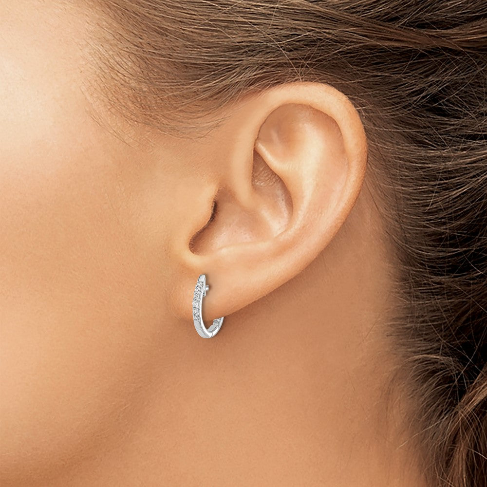Diamond Hinged Hoop Earrings