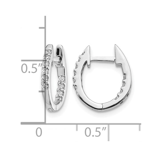 Diamond Hinged Hoop Earrings