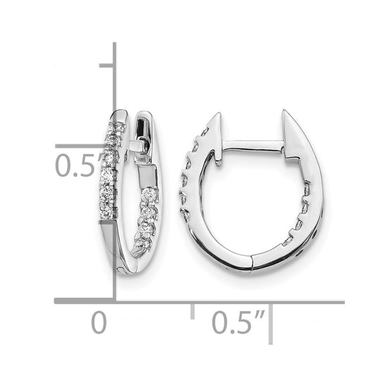 Diamond Hinged Hoop Earrings