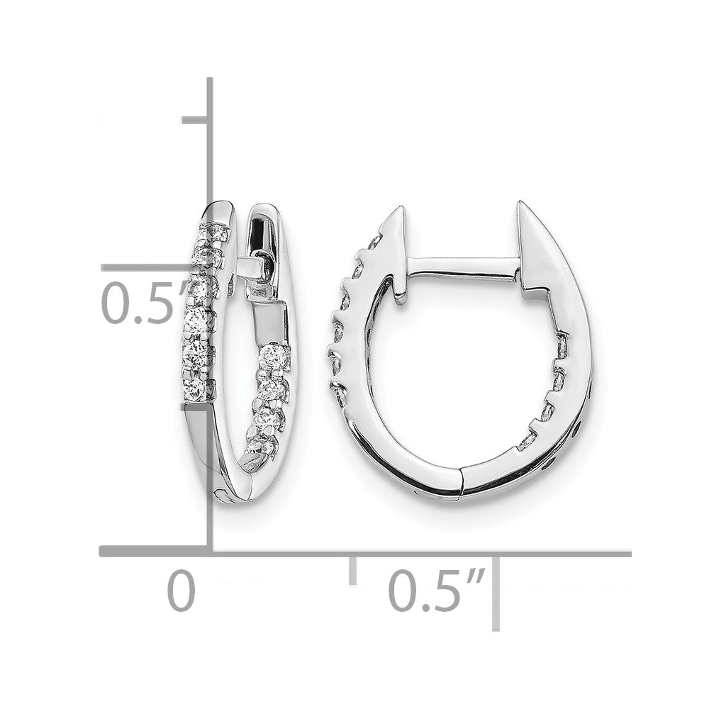 Diamond Hinged Hoop Earrings