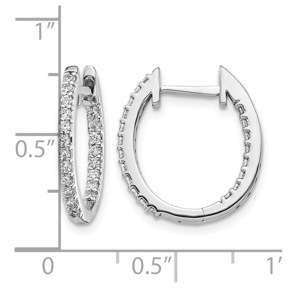 Diamond Hinged Hoop Earrings