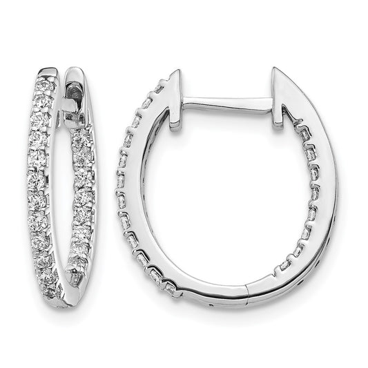 Diamond Hinged Hoop Earrings