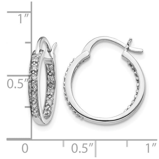 Diamond Hinged Hoop Earrings