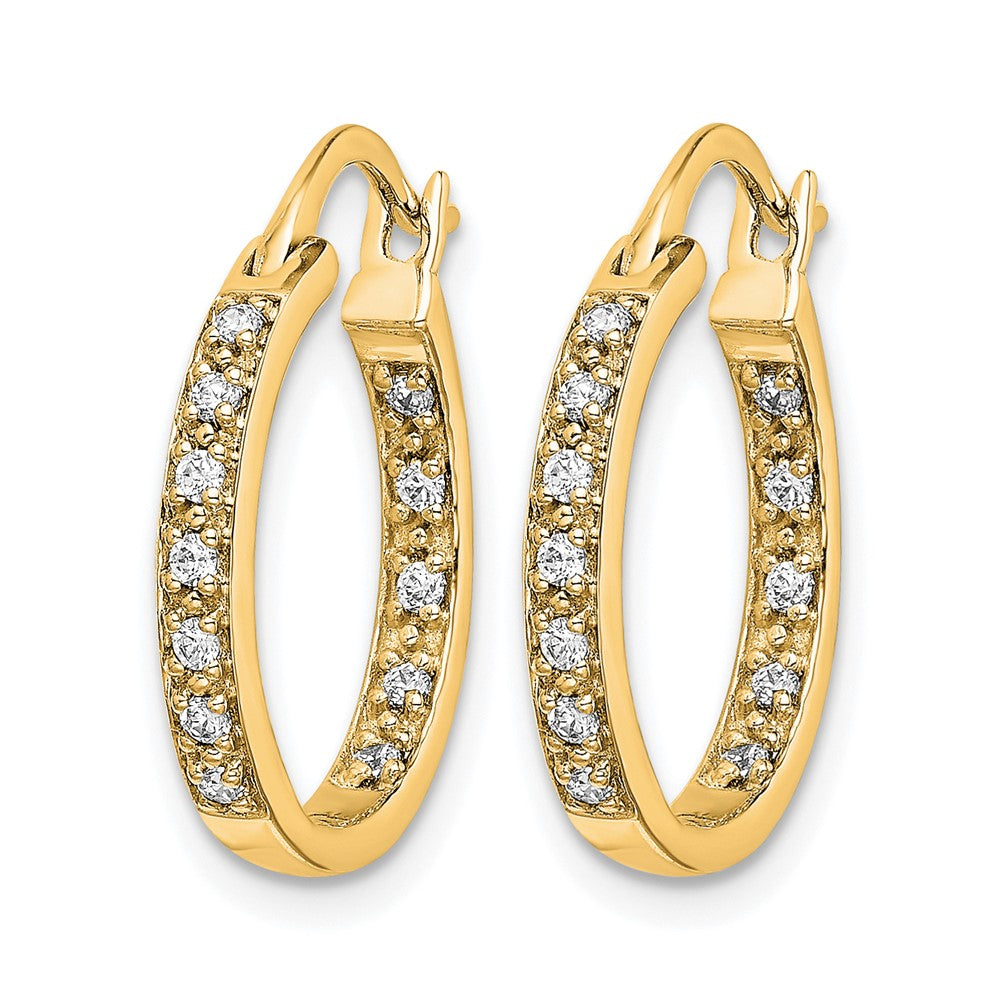Diamond Hinged Hoop Earrings