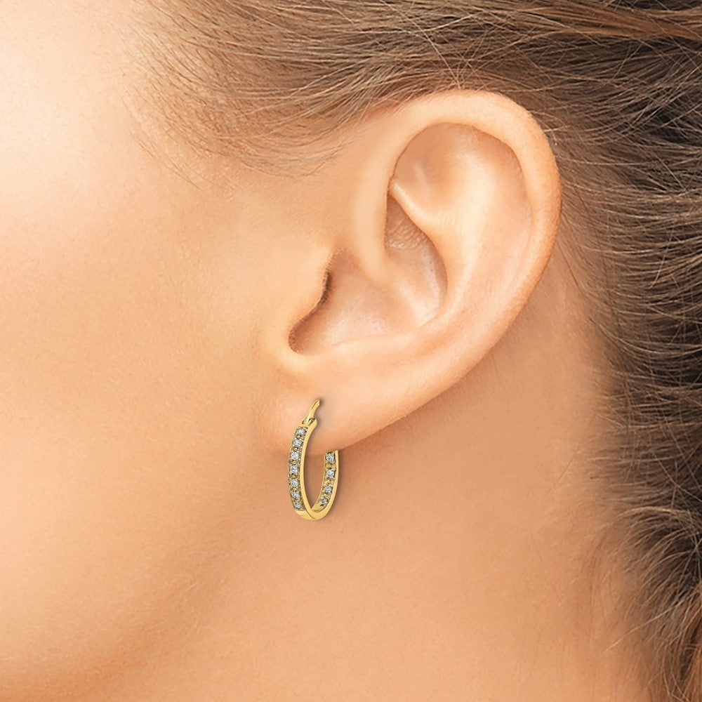 Diamond Hinged Hoop Earrings