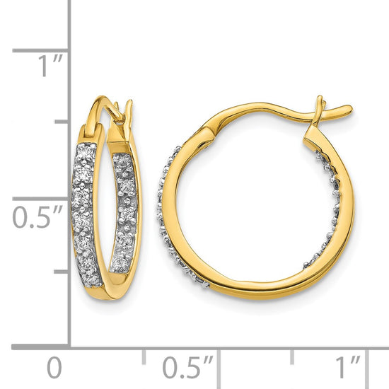 Diamond Hinged Hoop Earrings