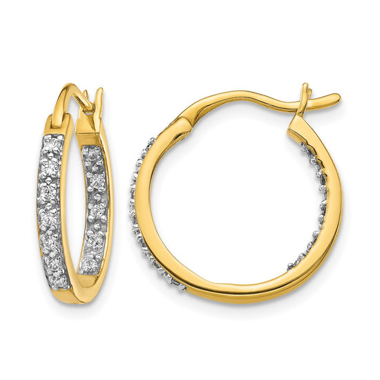 Diamond Hinged Hoop Earrings