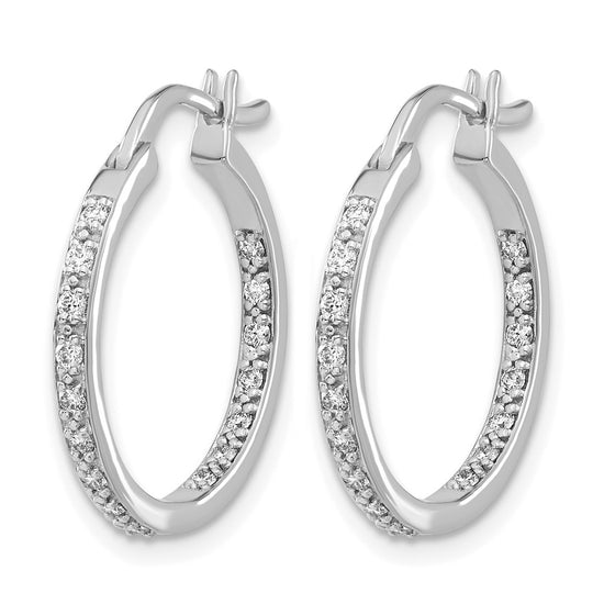 Diamond Hinged Hoop Earrings