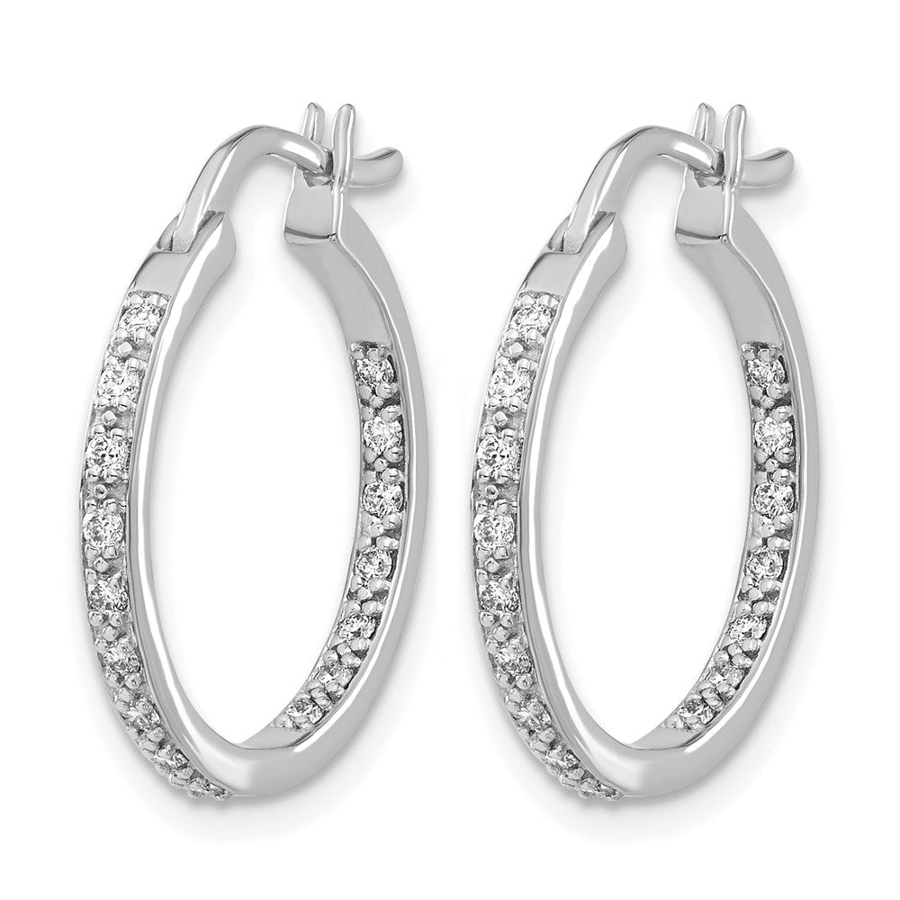 Diamond Hinged Hoop Earrings