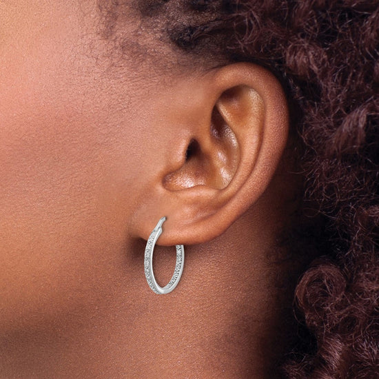 Diamond Hinged Hoop Earrings