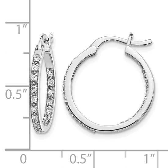 Diamond Hinged Hoop Earrings