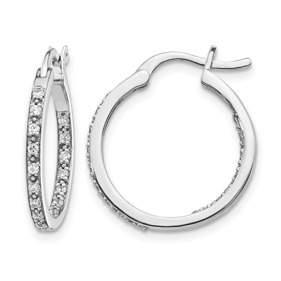 Diamond Hinged Hoop Earrings