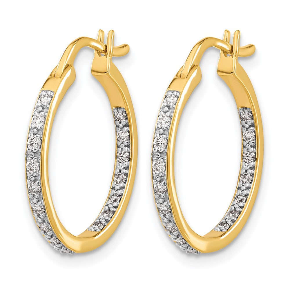 Diamond Hinged Hoop Earrings