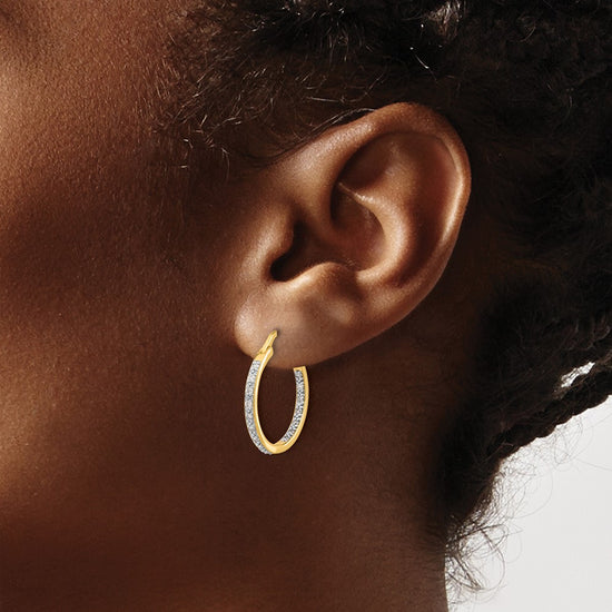 Diamond Hinged Hoop Earrings