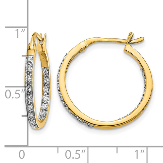 Diamond Hinged Hoop Earrings