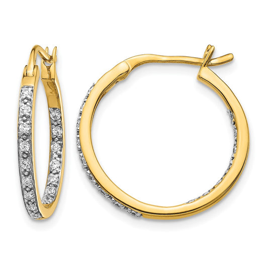 Diamond Hinged Hoop Earrings