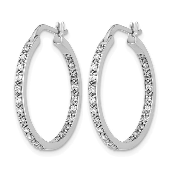 Diamond Hinged Hoop Earrings
