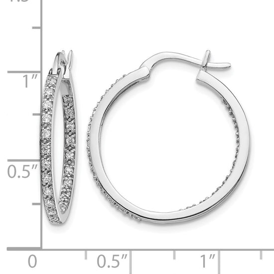 Diamond Hinged Hoop Earrings