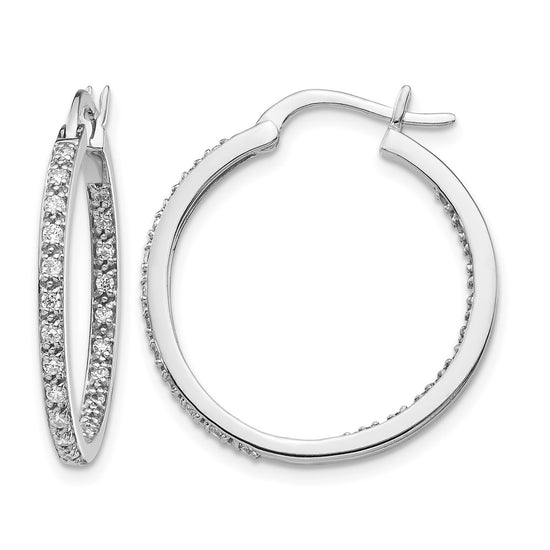 Diamond Hinged Hoop Earrings