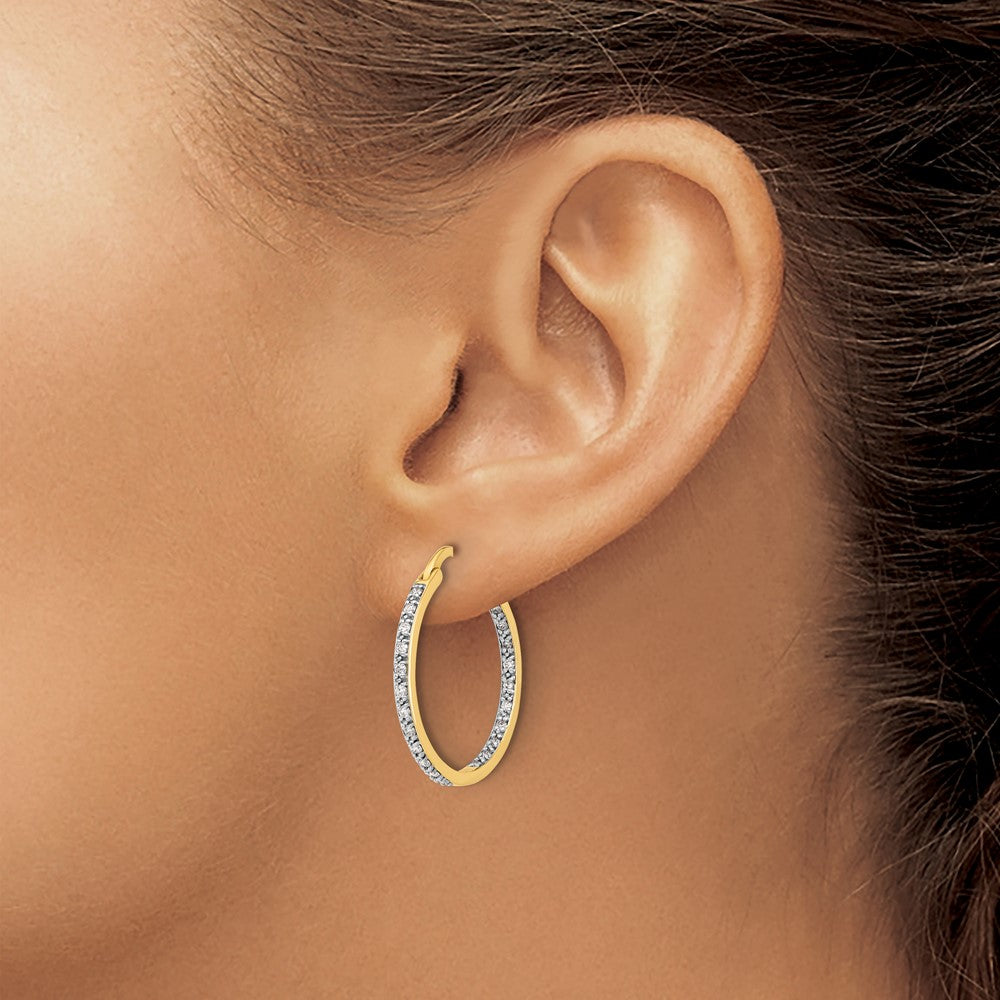 Diamond Hinged Hoop Earrings