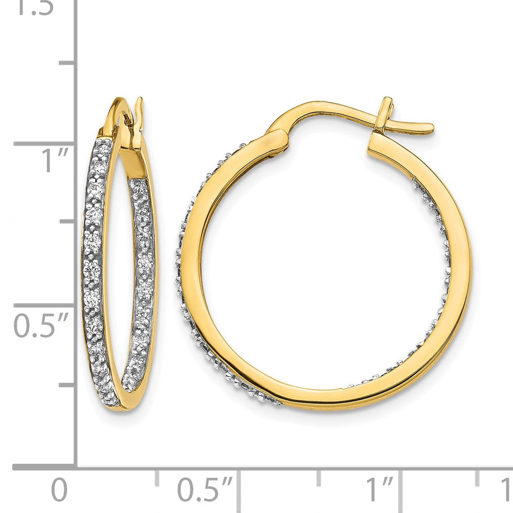 Diamond Hinged Hoop Earrings