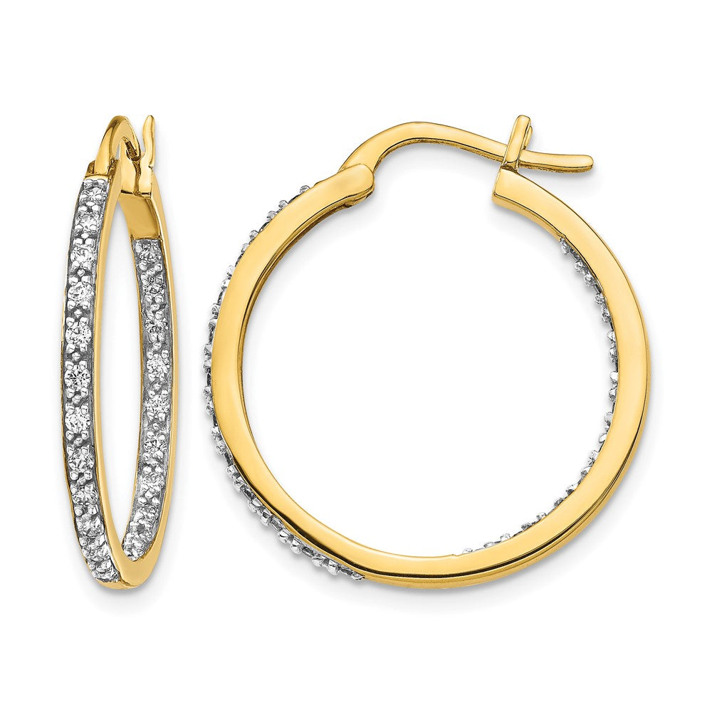 Diamond Hinged Hoop Earrings