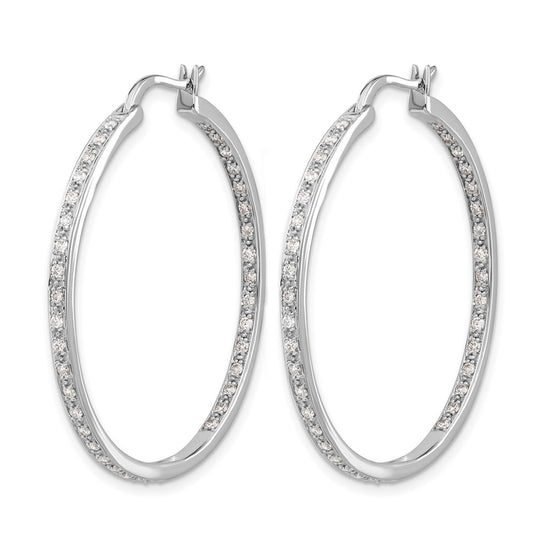 Diamond Hinged Hoop Earrings