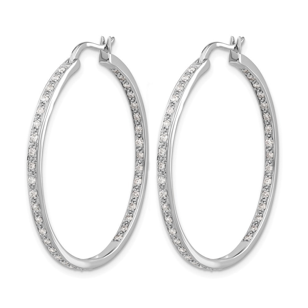 Diamond Hinged Hoop Earrings