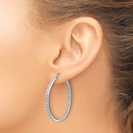 Diamond Hinged Hoop Earrings