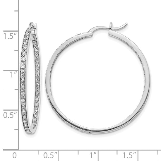Diamond Hinged Hoop Earrings