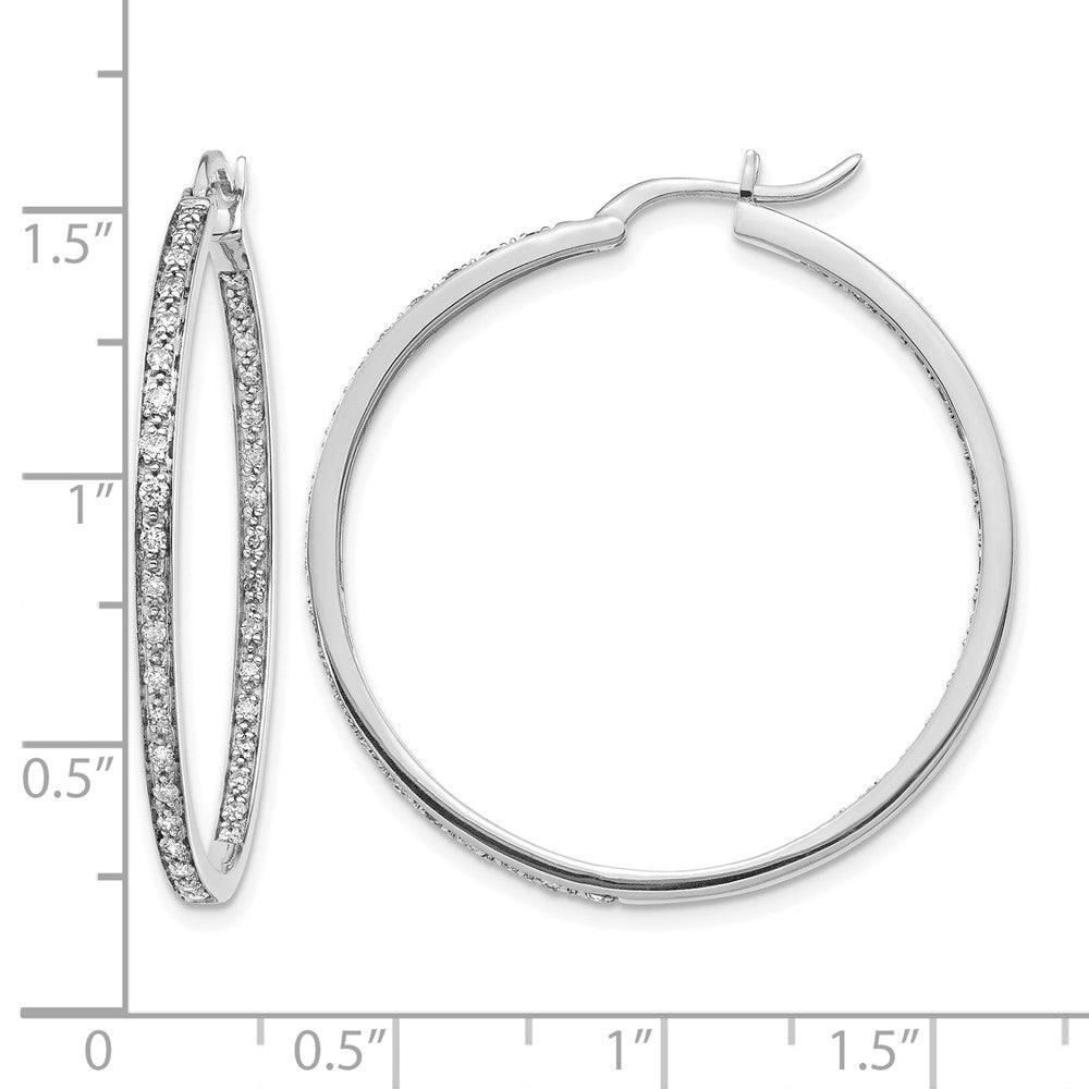 Diamond Hinged Hoop Earrings