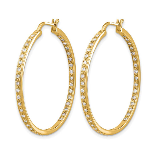 Diamond Hinged Hoop Earrings