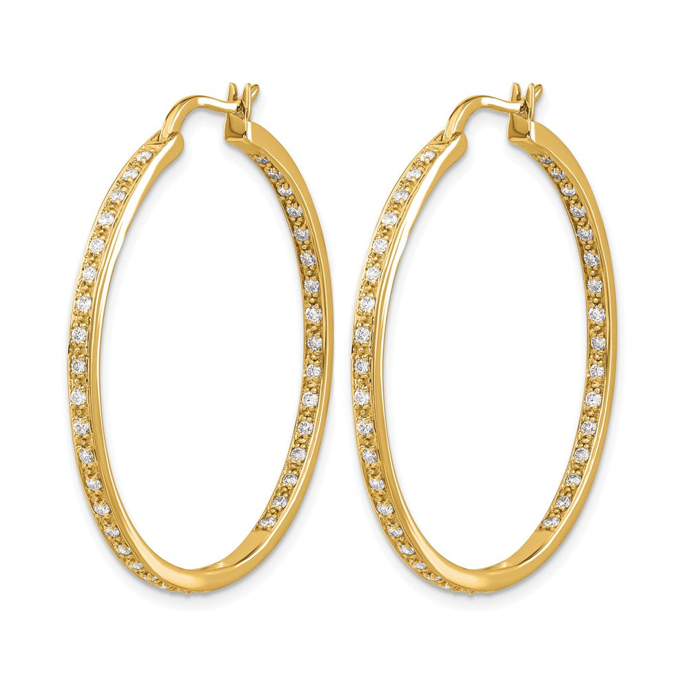 Diamond Hinged Hoop Earrings