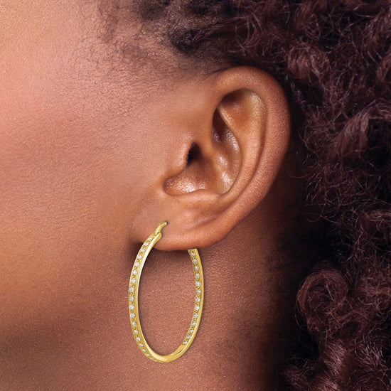Diamond Hinged Hoop Earrings