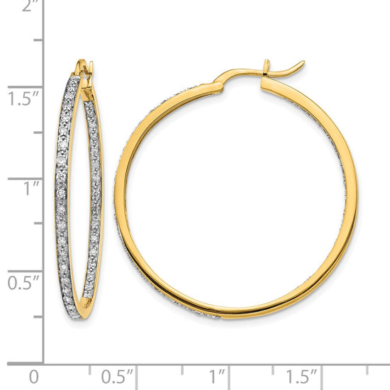 Diamond Hinged Hoop Earrings