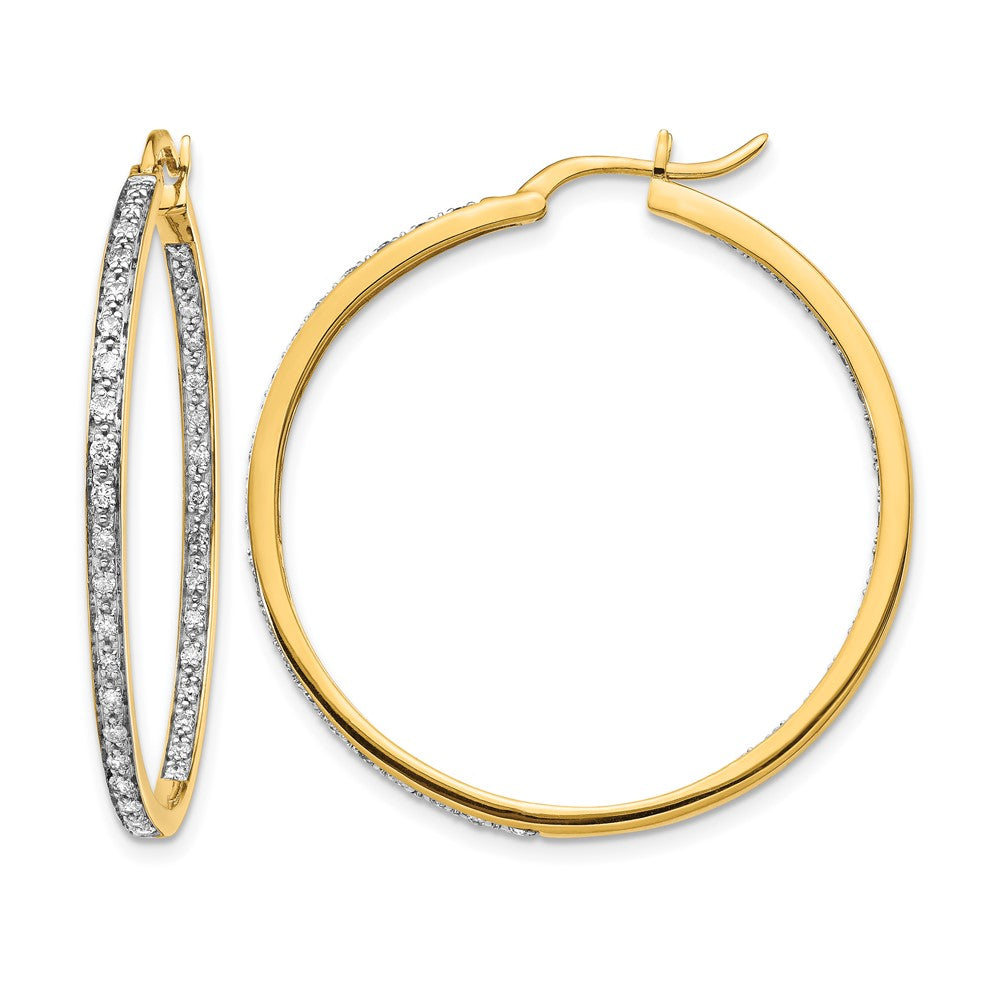 Diamond Hinged Hoop Earrings