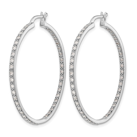Diamond Hinged Hoop Earrings