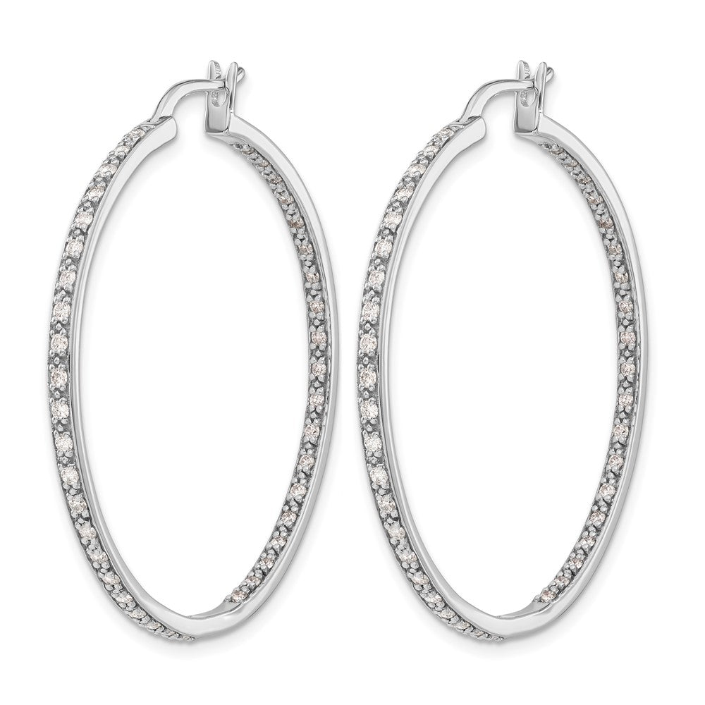 Diamond Hinged Hoop Earrings