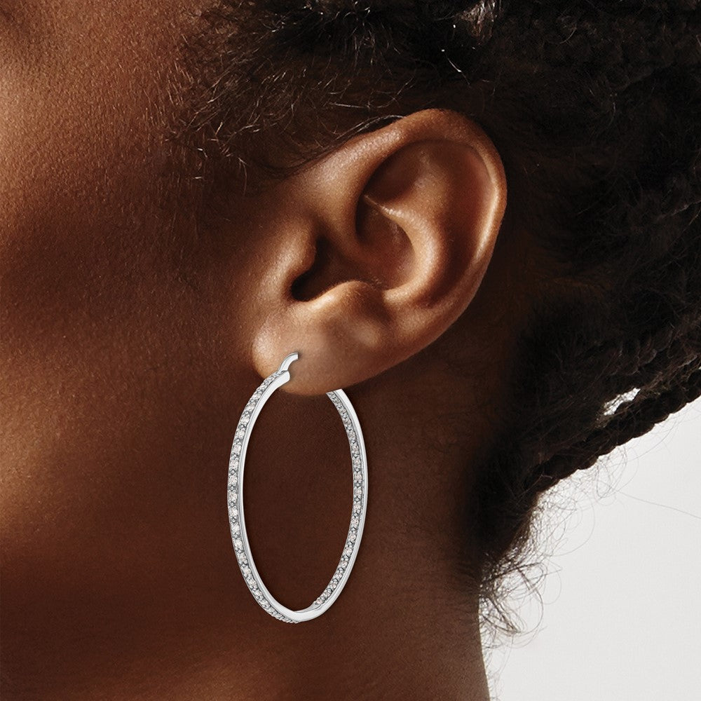 Diamond Hinged Hoop Earrings